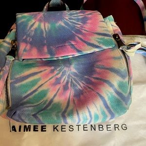 Aimee Kestenberg leather tie dye backpack! NOT mini size it is a medium size